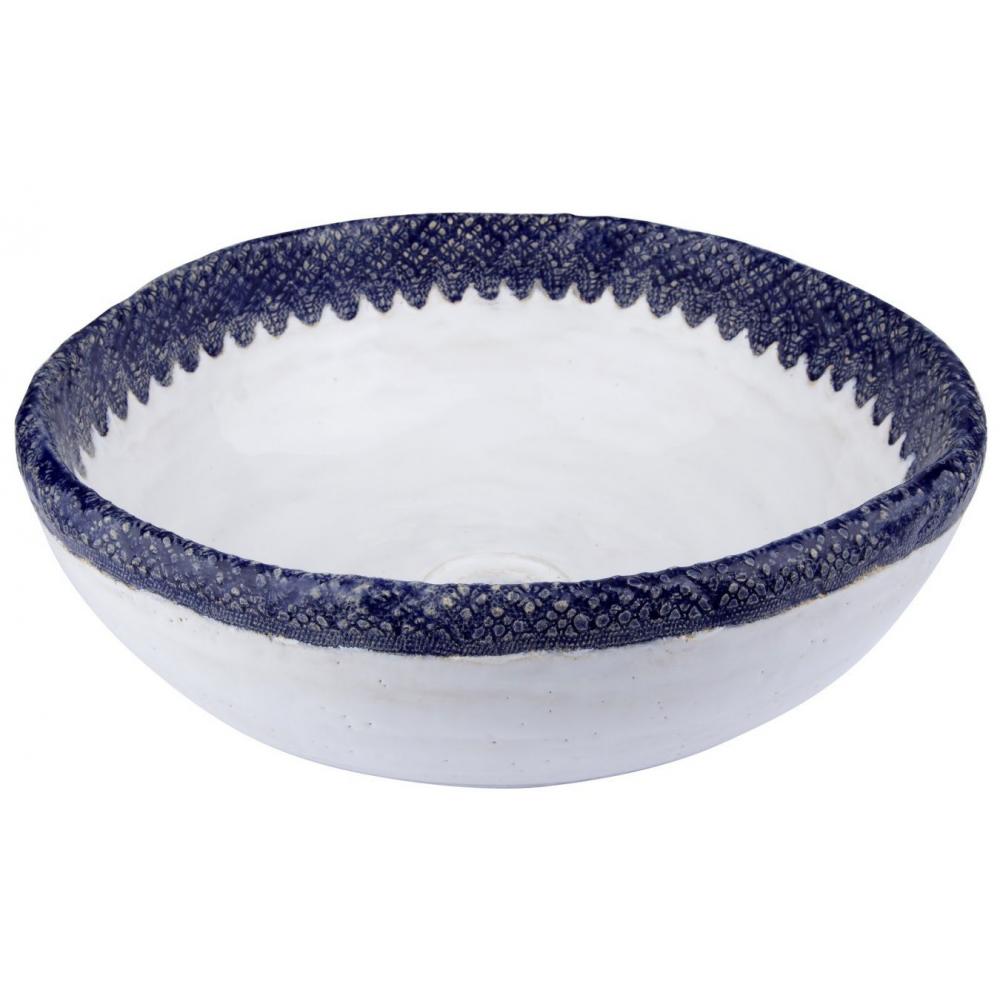 modra malovana okrajovana vzorovana keramicka umyvadlo umyvadlo kupelna umyvadlo rucna praca taliansky toskansky dekor kuchyna renovacia kohutik koupelna mediteransky country vintage shabby chic mexicky.jpg